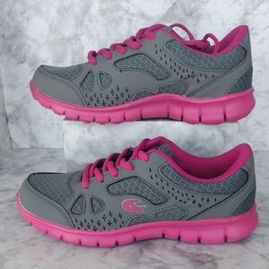 D&N Sport Shoes Sneaker Women's 6 Gray and Pink Athletic Shoes Colorful Comfy